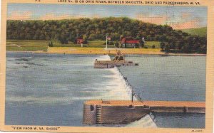 Postcard Lock No Ohio River Parkersburg West Virginia