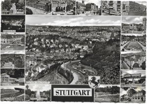 Germany. Stuttgart. key sites.  Mint card.