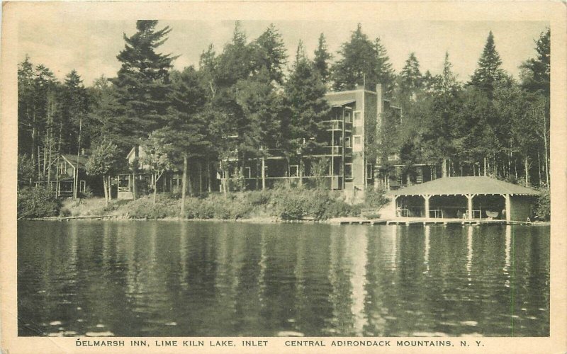 Postcard New York Central Adirondack Mountains Delmarsh Inn Albertype 23-2325 