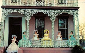 Southern Belles Antebellum Mansion Toomsuba, Mississippi c1950s Vintage Postcard