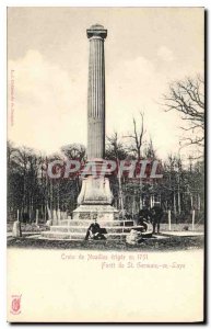 Postcard Old Cross Noailles erected in 1751 Foret St Germain en Laye