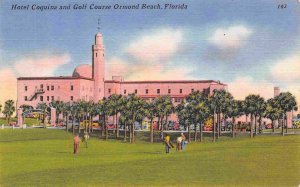 Hotel Coquina & Golf Course Ormond Beach Florida linen postcard