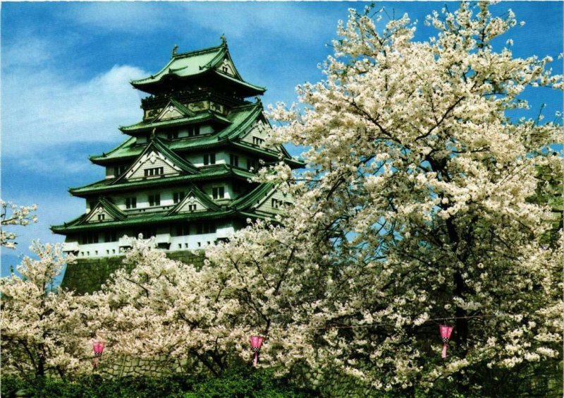 CPA AK OSAKA Castle Cherry Blossom JAPAN (677290)