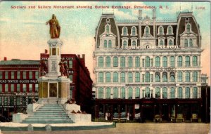 Providence, Rhode Island   BUTLERS EXCHANGE~RI COMMERCIAL SCHOOL   Postcard