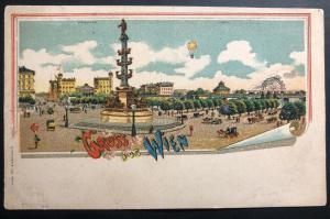 Mint Austria Picture Postcard PPC Greetings From Vienna Balloon Aircraft View