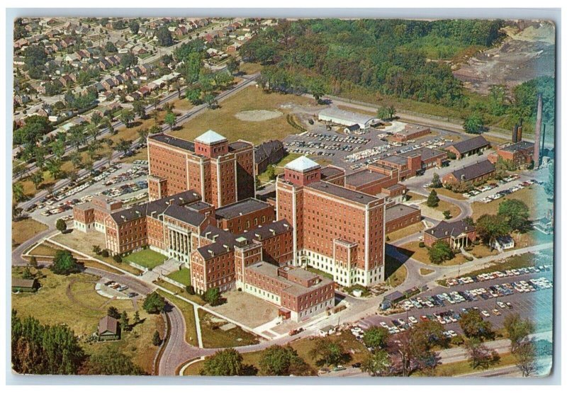 c1960 Veterans Administration Hospital Southfield Outer Drive Dearborn Postcard