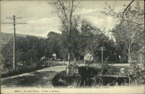 Pleasant Valley CT The Raceway Bridge c1910 Postcard