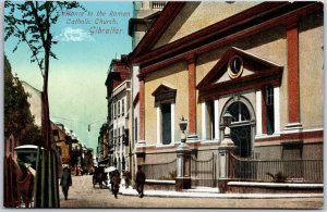 Entrance To The Roman Catholic Church Gibraltar Postcard