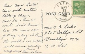 c1940 Postcard; Paulding County Carnegie Library, Paulding OH Posted