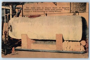 Hot Water Tank Bingham Brothers Co Factory Roller Makes NYC Advertising Postcard