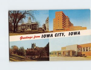Postcard Iowa City Famous Landmarks Greetings from Iowa City Iowa USA