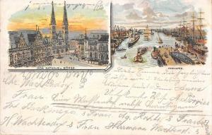 BG19414 dom rathaus v borse freihafen wildeshausen  litho  germany hamburg