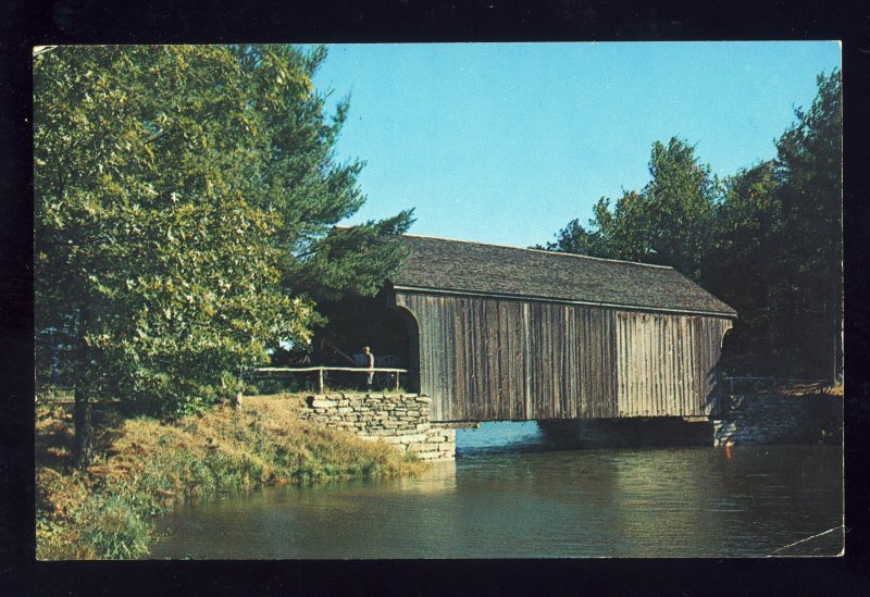 Old Sturbridge Village, Massachusetts/MA Postcard, Covered Bridge,Dummerston, VT