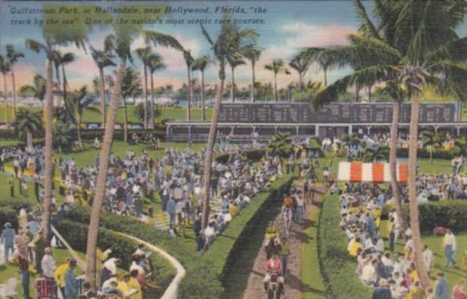 Florida Hallandale The Paddock Parade Gulfstream Park Horse Racing