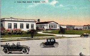 Postcard Union High School in Fullerton, California