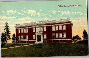 Public School, Groton CT Vintage Postcard W23