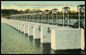 Government Dam on Rock River, Between Sterling and Rock Falls, ILL