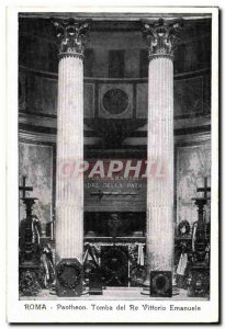 Old Postcard Roma Pantheon Tomba del Re Vittorio Emanuele