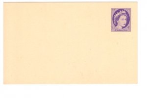 Canadian Postal Stationery Postcard Elizabeth II 4 Cent Purple