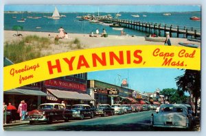 Cape Cod Massachusetts Postcard Hyannis Port Exterior View Store Building c1960