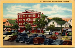 Vtg 1940s Hotel Carlton Rehoboth Beach Delaware DE Unused Linen Postcard