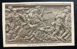 Mint Australia Real Picture Postcard Anzac Memorial In Sydney Bronze Bas Relief