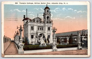 1921 Youngest Cottage Million-Dollar Pier Atlantic City New Jersey NJ Postcard