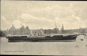 Vintage Rheden NETHERLANDS Dannebrog Ship 1907 CANCEL