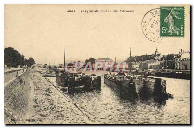 Postcard Old Boat Peniche Gray General view taken of the Port Villeneuve