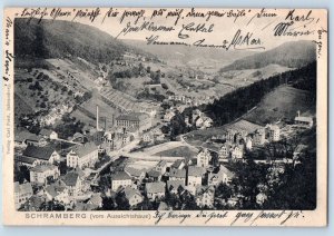 Baden-Württemberg Germany Postcard Schramberg From the Lookout House 1903