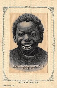 Woven in pure Silk Postcard