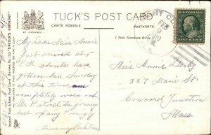 Tuck Abraham Lincoln's Birthday Monument Springfield IL c1910 Postcard