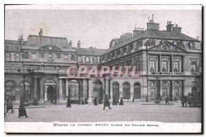 Postcard Old Paris Board of Place du Palais Royal State