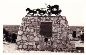 RPPC Memorial, Wickenburg Stagecoach Massacre Arizona Real Photo Postcard  C15