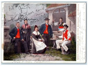 1904 Baden Folk Costumes II Ried Schutterwald Office Offenburg Germany Postcard