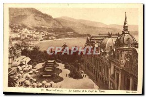 Old Postcard Monte Carlo Casino and the Cafe de Paris