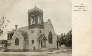 Undiv. Back Postcard Congregational Church, Pocatello ID Bannock County Unposted