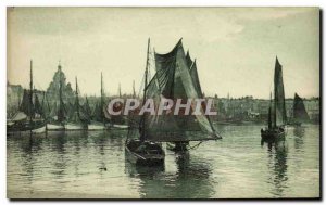 Old Postcard La Rochelle Study on the Port au Crepuscule Charter