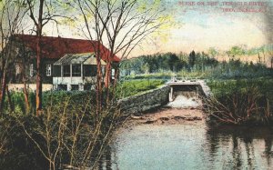 USA Scene Of The Ten Mile River Providence Rhode Island Vintage Postcard 04.07