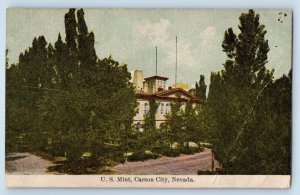 Carson City Nevada NV Postcard US Mint Exterior Building c1910 Vintage Antique