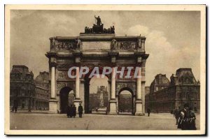 Postcard Old Paris while strolling the Carrousel Arc de Triomphe