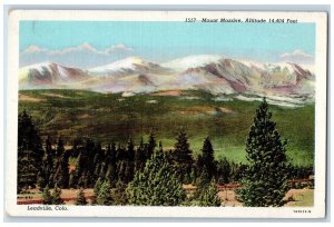 c1940 Mount Massive Mount Elbert Highest Peaks Leadville Colorado CO Postcard