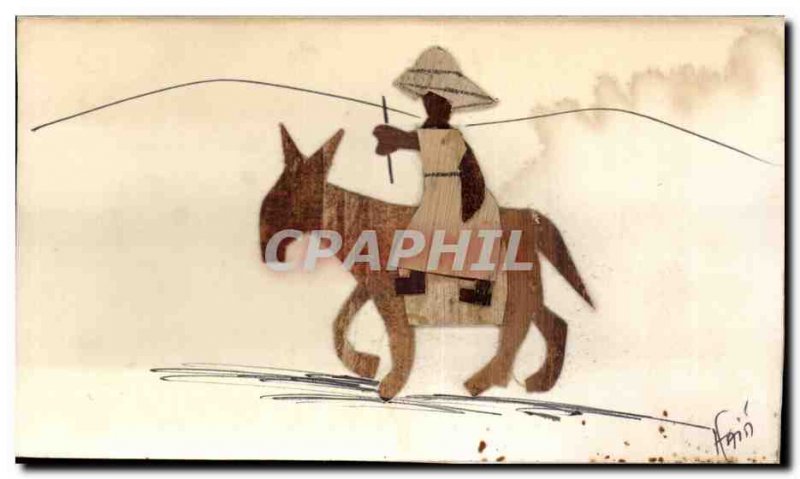 Old Postcard Horse scultpte (wooden)