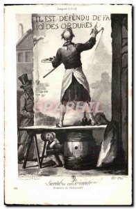 Old Postcard It Is Defendu From here make The Work Of Carle Vernet Engraving ...