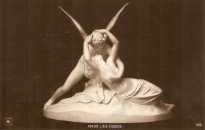 \Amor und Psyche\ Fine art German vintage postcard