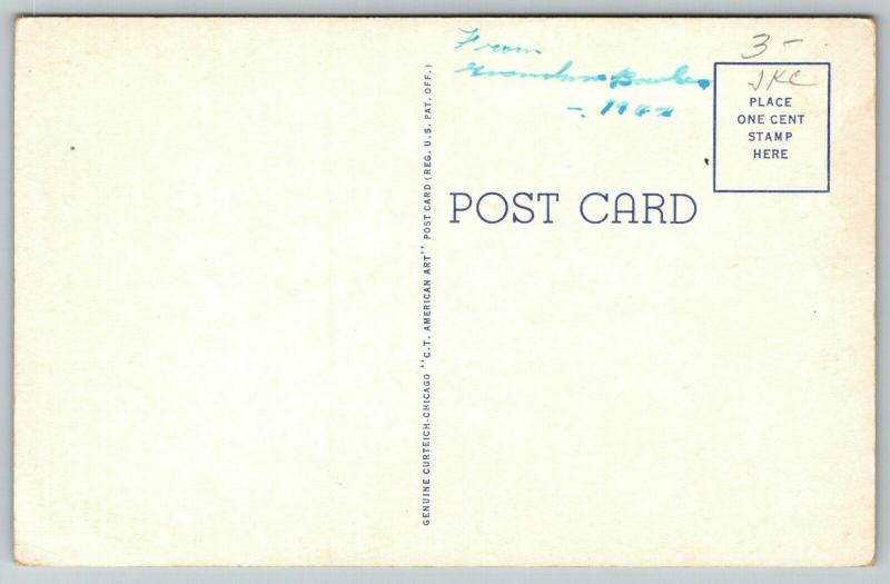 Glasgow Kentucky~First Baptist Church~1932 Linen Postcard 