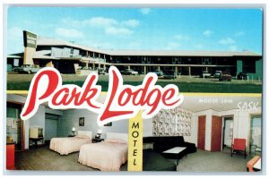 c1950's Park Lodge Motel Moose Jaw Saskatchewan Canada Multiview Postcard