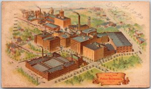 1937 Milwaukee Wisconsin WI Aerial View of The Pabst Breweries Posted Postcard