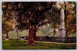 IL Rodman Monument Rock Island Arsenal Ilinois Postcard K21