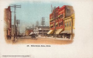 J76/ Boise Idaho Postcard c1910 Main Street Stores Wagon 227